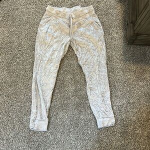 crushed fabric joggers